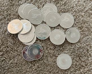 Sunshine mint silver rounds and other silver coins. 41 total