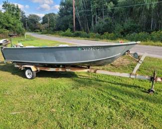 Fishing boat with trailer