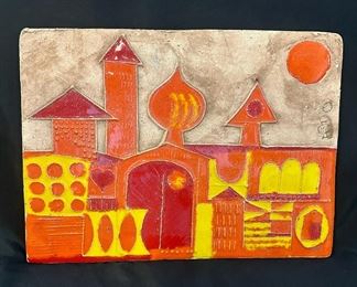 T005 Tile Sculpture Mid Century Art