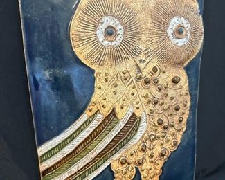 T006 Ceramic Wall Art of Owl