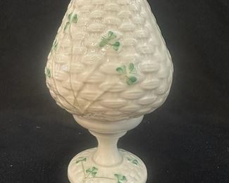 T010 Belleek Shamrock Votive Lantern