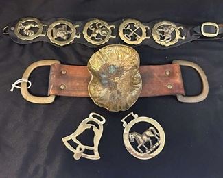 T016 Brass Horse Medallions More