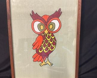 T061 Owl Needle Point Art