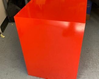 T105 OrangeRed Laminate Cube