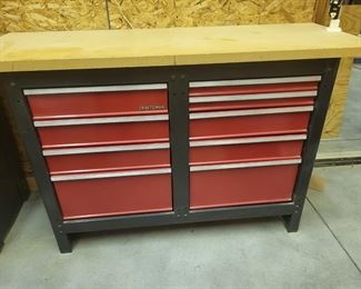 3 of 3 Craftsman work bench w/drawers