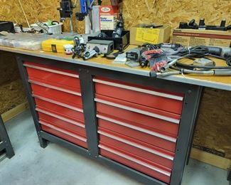 1 of 3 Craftsman work bench w/drawers