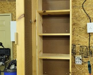 small wall mount peg board cabinet