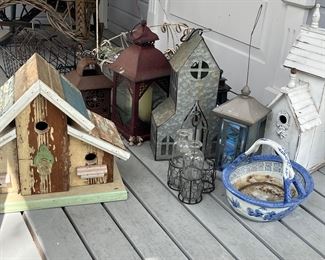 Bird houses, pots