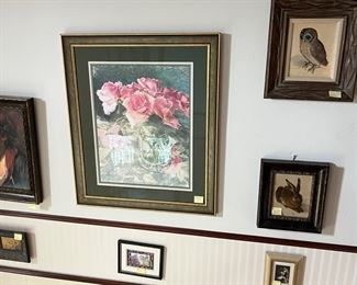 Variety of framed art