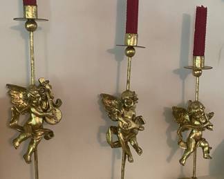 Cherub Themed Candlesticks