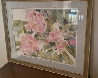 B. Whitley Signed and Numbered Floral Print