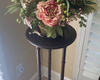 Plant Stand and Floral Arrangement