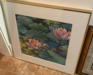 Nancy Taylor Signed Water Lilly Print