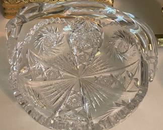 Cut Glass Basket