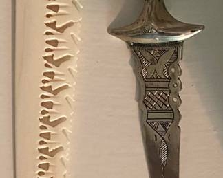 Bone Letter Opener and Small Dagger