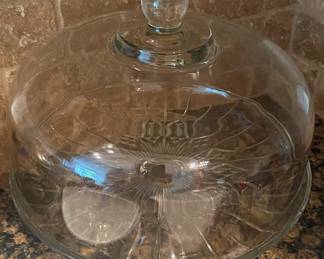 Covered Glass Cake Stand