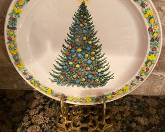 Mancioli Italy Christmas Plate