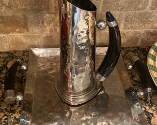 Handmade Thai Serving Tray with Pitcher