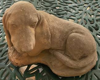 Cement Dog Statue