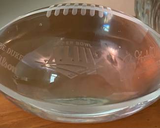 Waterford Crystal Superbowl XLIII Football Paperweight