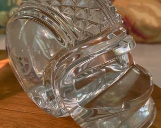 Signed and Numbered Pittsburgh Steelers Waterford Crystal Super Bowl Champions Football Helmet Paperweight