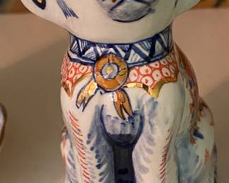 Holland Delft Dog Figurine