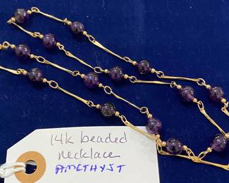 14K Amethyst Necklace