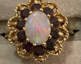 14k Gold Opal Ring