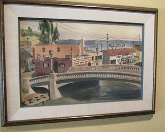 Original 1951 watercolor by John DeVincenzi