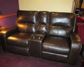 Power leather theater seats