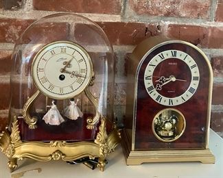 Vintage Schmid Women Dancing & Seiko Mantle / Desk Clocks 