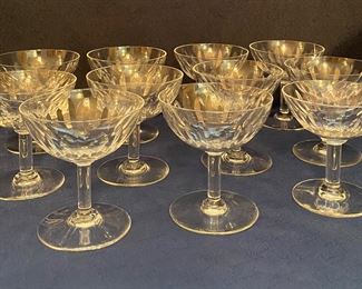 Baccarat Crystal Lorraine Champagne Glasses 