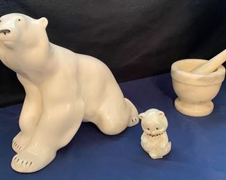 Russian Porcelain Polar Bear 
