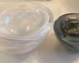 Kosta Boda 7” & 4.5” Bowls