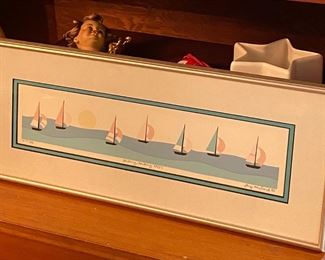 Suzi McCord KC Artist Limited 35/37 measures approximately 20”x8” “Sailing, Sailing”