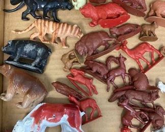 Cast Lead , Bergen Plastic And More Toy Animals