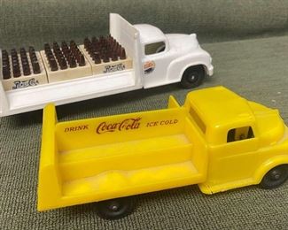 Marx ToysPepsi Pyro Coke Plastic Service Trucks