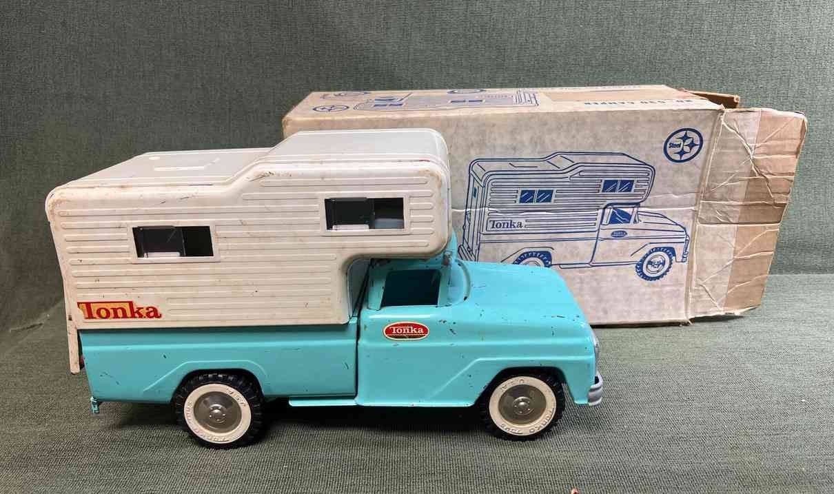 Tonka Pressed Steel 530 Pickup Truck with Camper