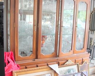 China Cabinet Full of Crystal