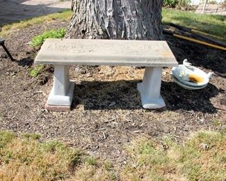 Concrete Garden Bench