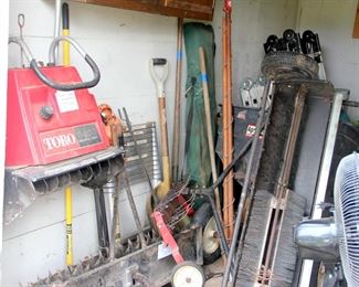 Toro Snow Thrower, Pull Behind Lawn Sweeper, Pull Behind Aerator