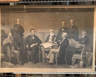 Antique, signing of the Emancipation Proclamation