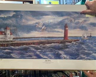 Muskegon Pier Limited Edition Print