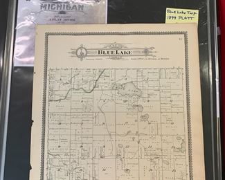 Many 1800s plats. Showing tract owners. Mostly from local Area/Muskegon County.