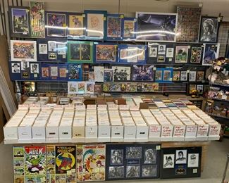 Comic books and related material. Signed prints and artwork. Stan Lee, Neil Adams, Bob Kane, Jack Kirby, Cory Smith, Alex Ross