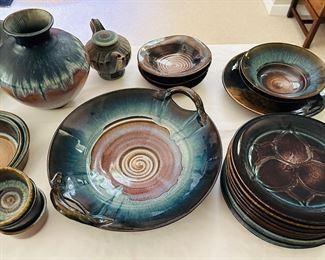 Large collection of signed pottery