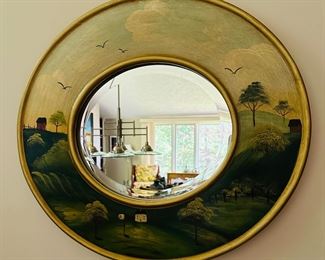 Hand-painted mirror 22” across