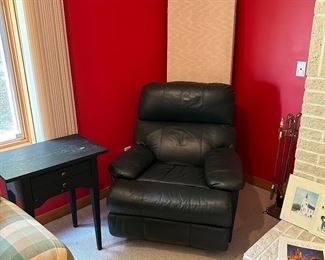 Leather recliner