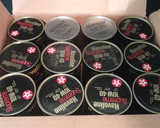 Assorted Collectable Havoline Oil Tins Full