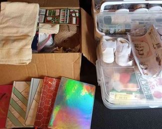 Assorted Craft Supplies Journals, Felting, Washi Tape More